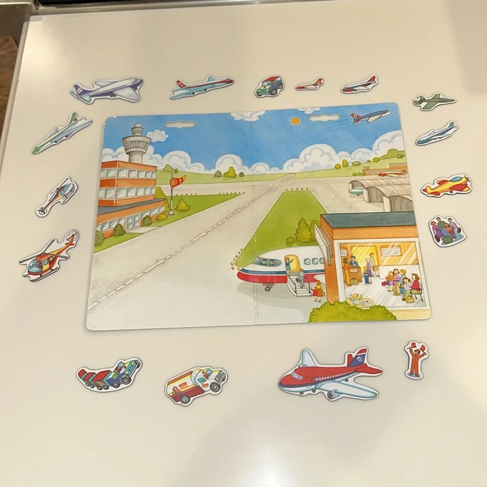 CREATE A SCENE Magnetic Airport 16 Magnetic Pieces and Airport Scene - Complete